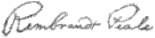 Rembrandt Peale signature