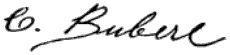 Caspar Buberl signature