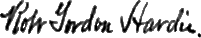 Robert Gordon Hardie signature