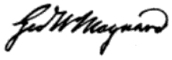 George Willoughby Maynard signature