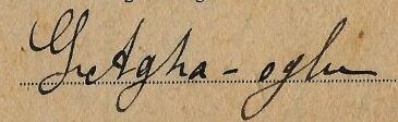 Kamer Aga-Oglu signature