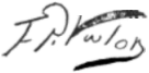 Frederick Porter Vinton signature